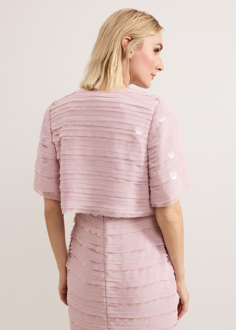 Amitis Sequin Jacket - Antique Rose