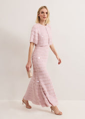 Amitis Sequin Jacket - Antique Rose