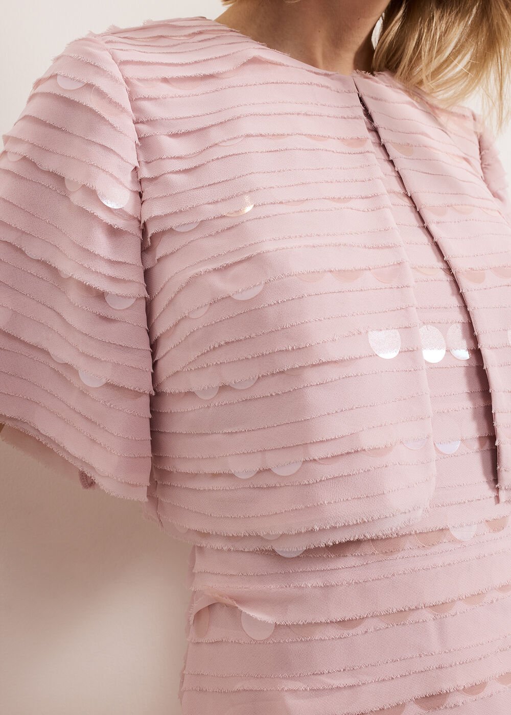 Amitis Sequin Jacket - Antique Rose