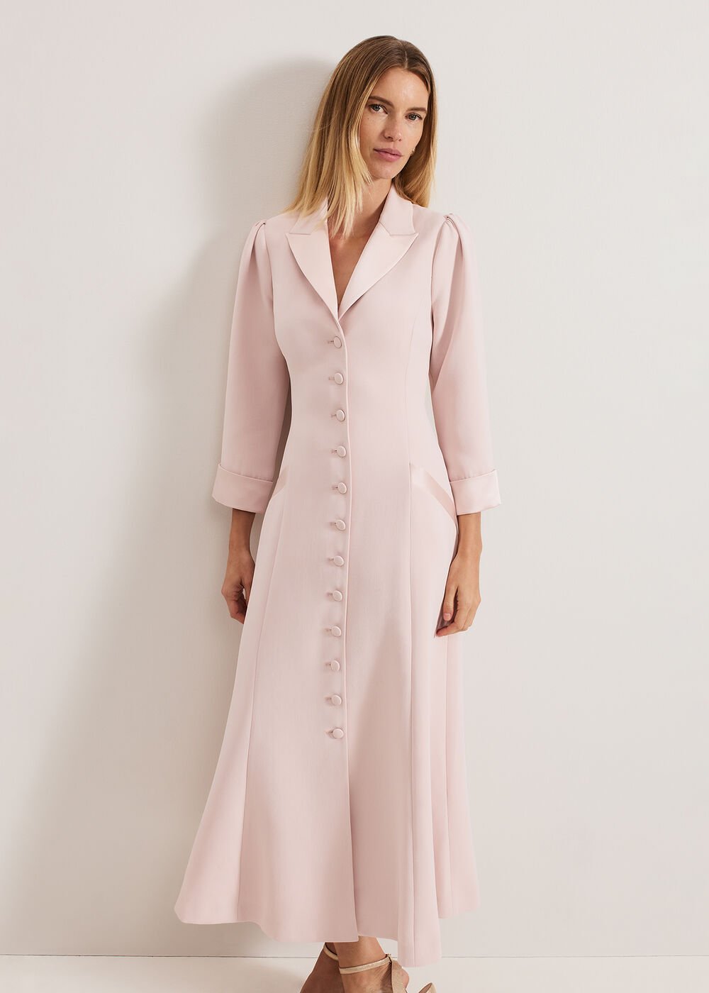Paloma Tux Dress - Cameo Pink
