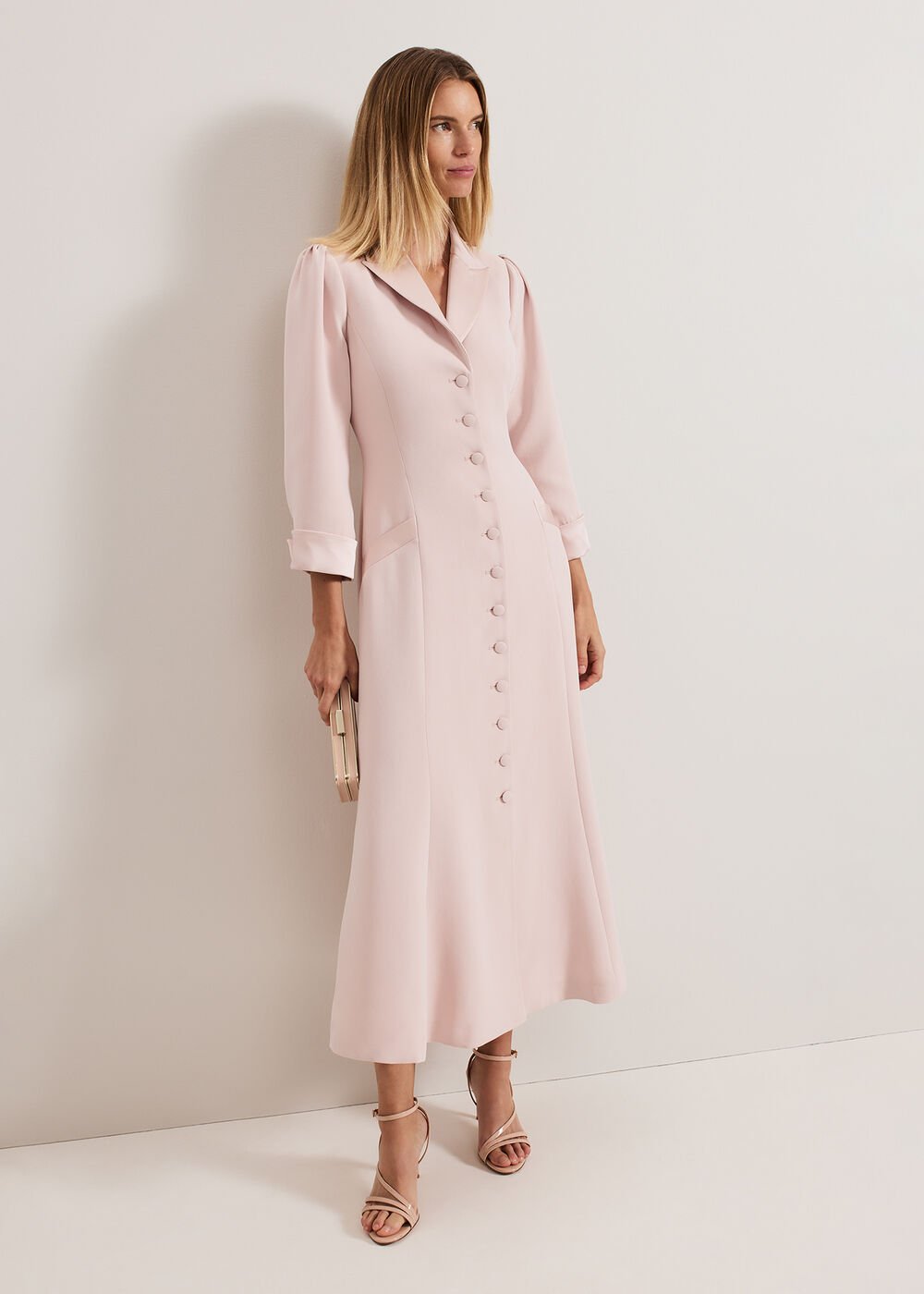 Paloma Tux Dress - Cameo Pink