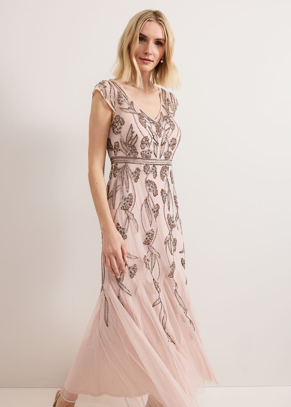 Petite Evonne Dress - Pale Pink