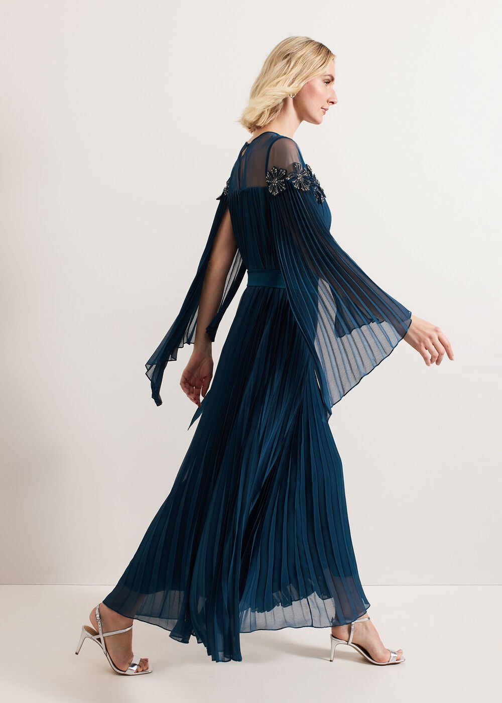 Mavery Beaded Dress - Teal