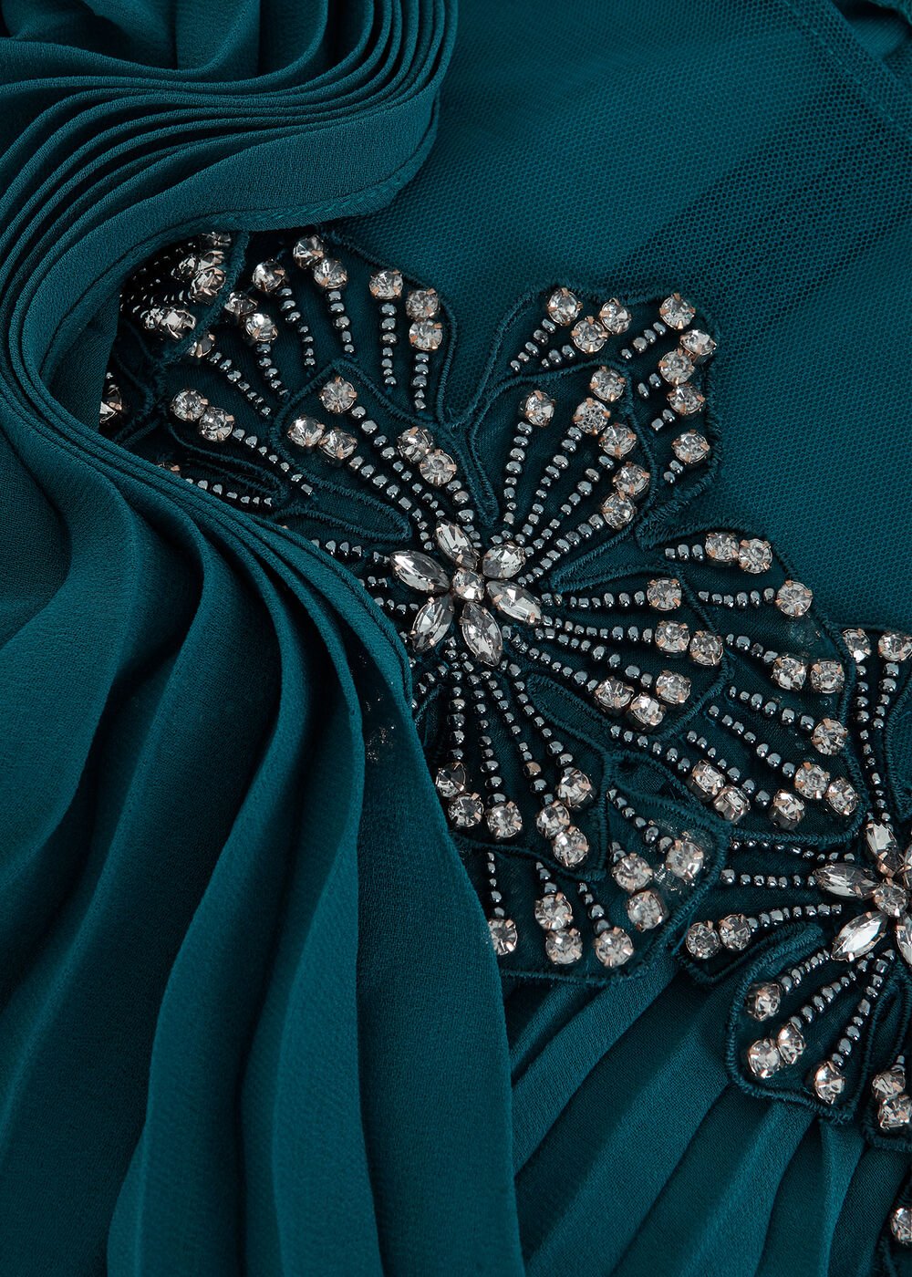 Mavery Beaded Dress - Teal