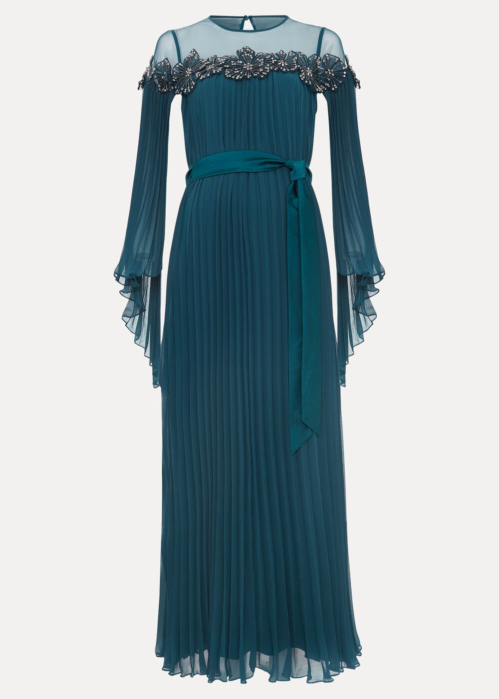 Mavery Beaded Dress - Teal