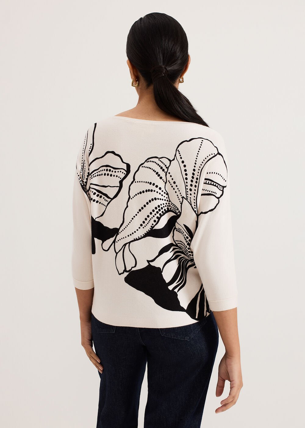 Petite Poppie Top - Black/Ivory