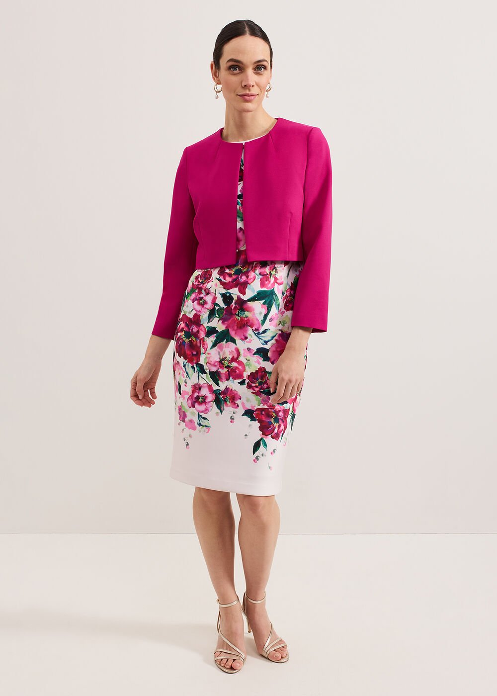Phoebe Crop Jacket - Pink