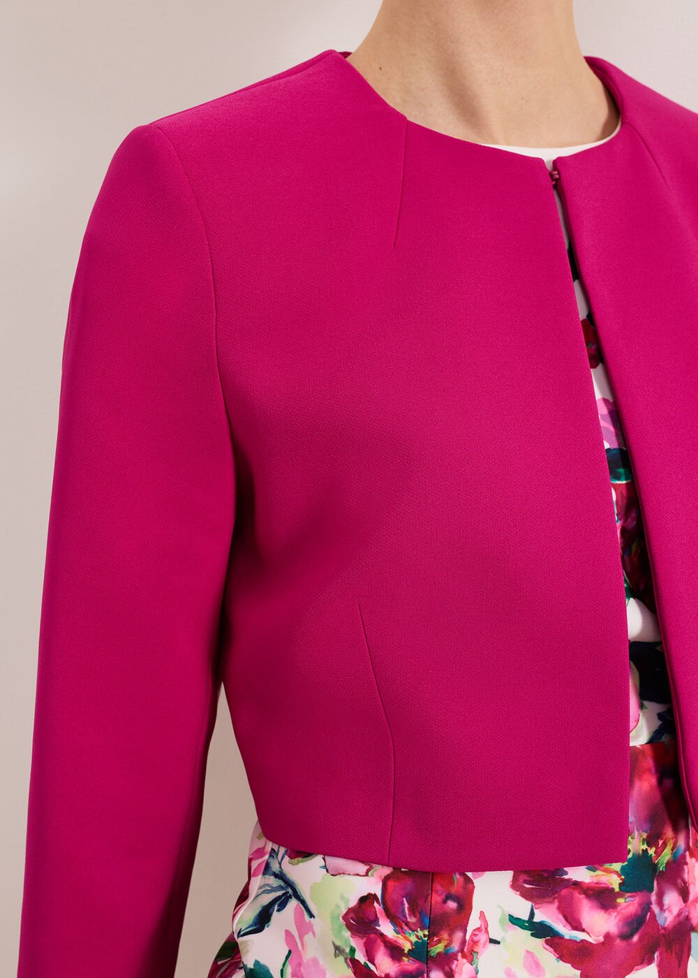 Phoebe Crop Jacket - Pink