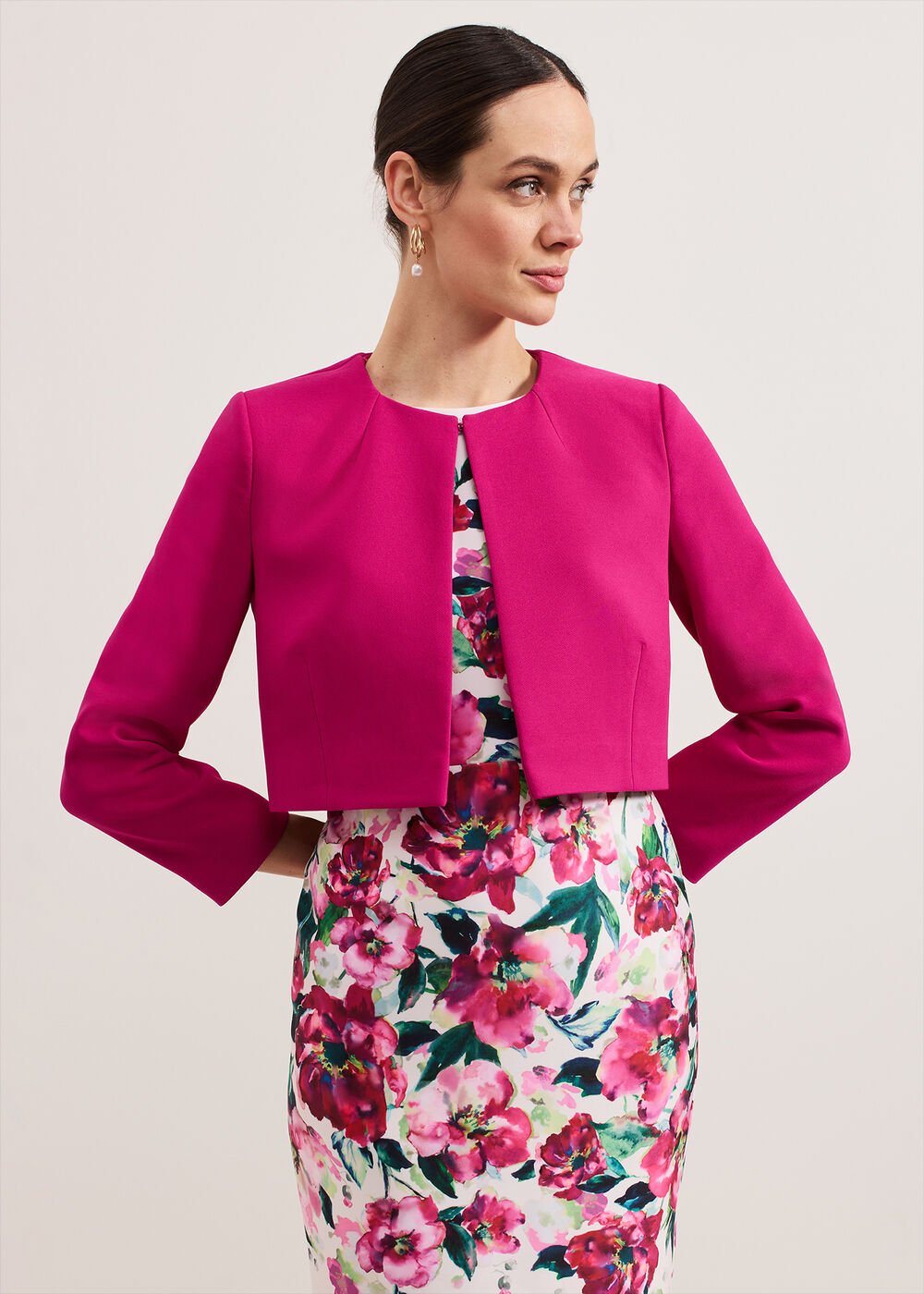 Phoebe Crop Jacket - Pink