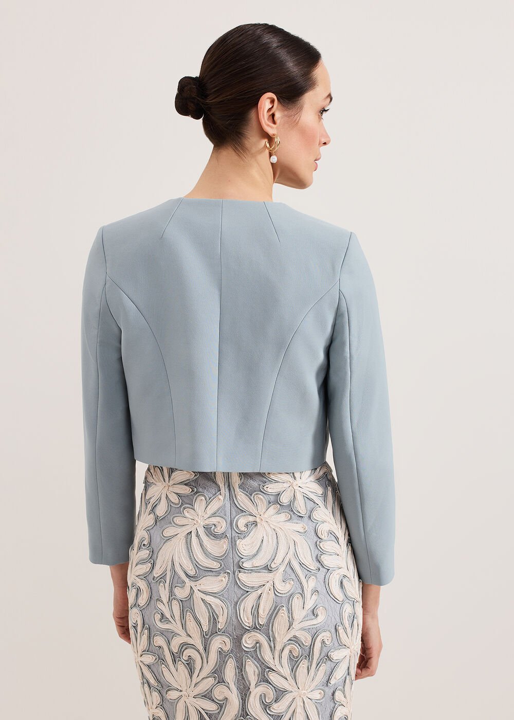 Phoebe Crop Jacket - Eau De Nil