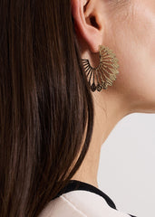 Sunray Hoop Earrings - Gold