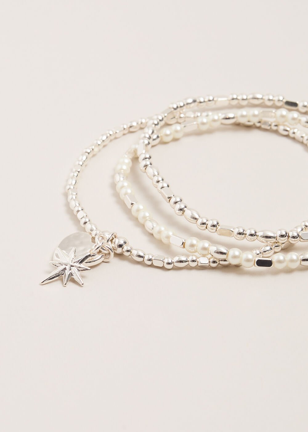 Beaded Bracelet - Silver