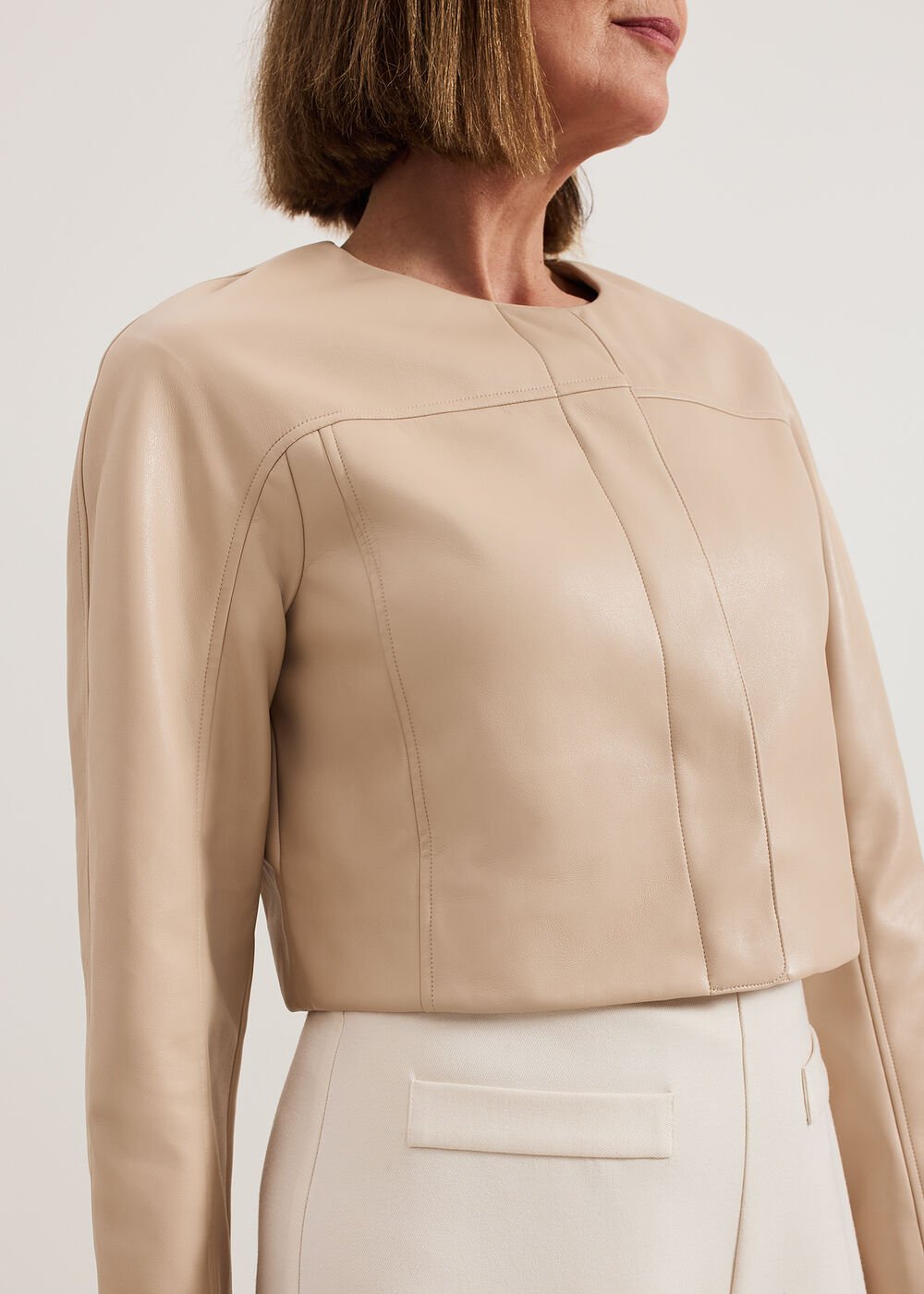 Sylvia PU Jacket - Neutral