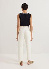 Sophia Barrel Jeans - Cream