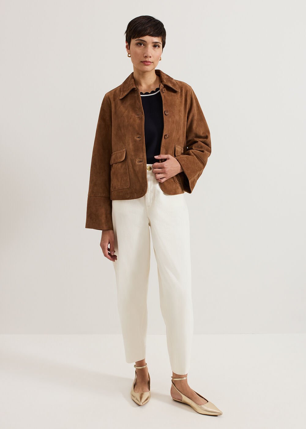 Sophia Barrel Jeans - Cream