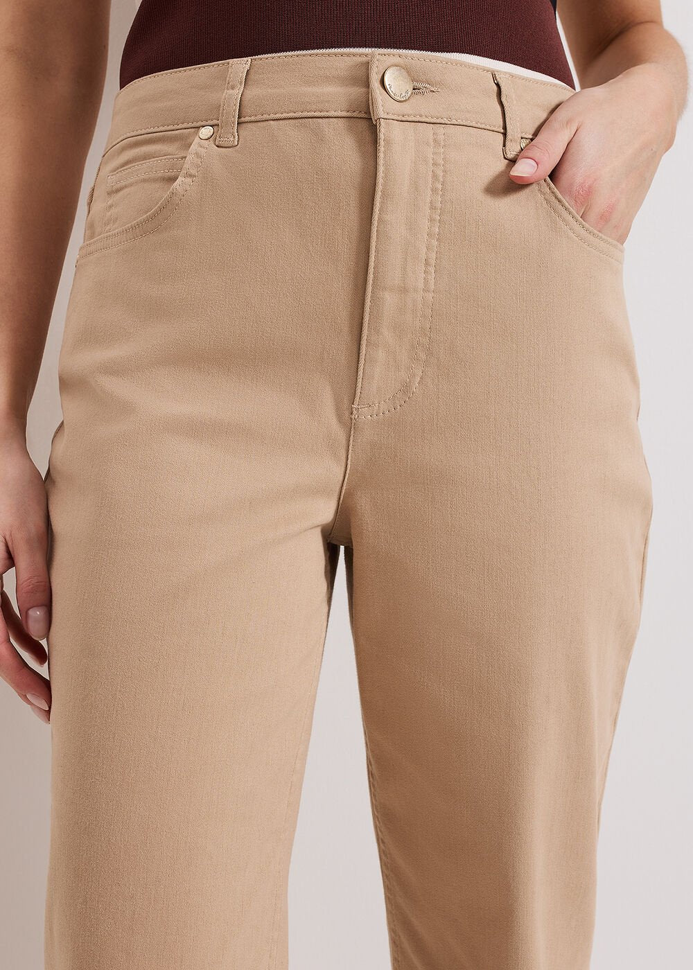 Lindsey Cropped Jean - Camel