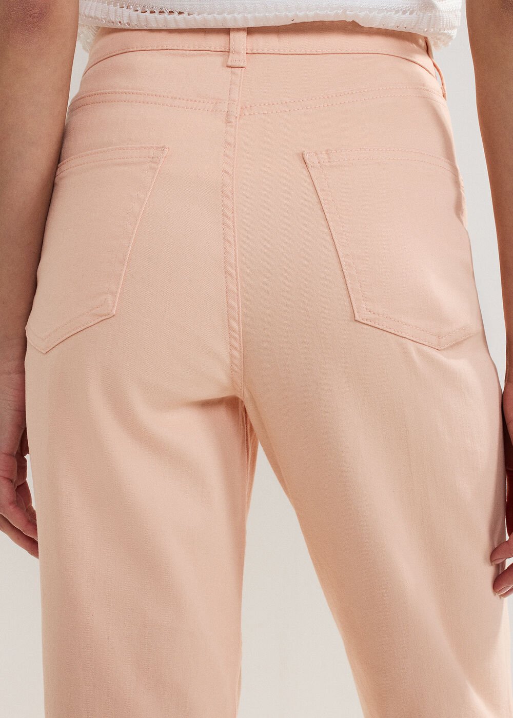 Lindsey Cropped Jean - Pale Pink