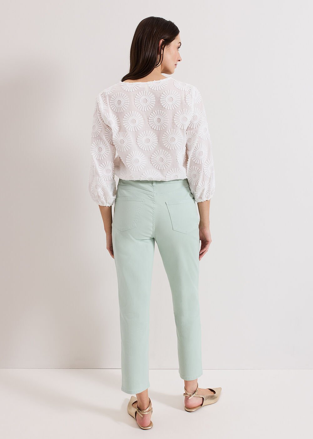 Lindsey Cropped Jean - Pale Green