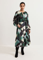 Petite Francesca Midi Dress - Multi-Coloured