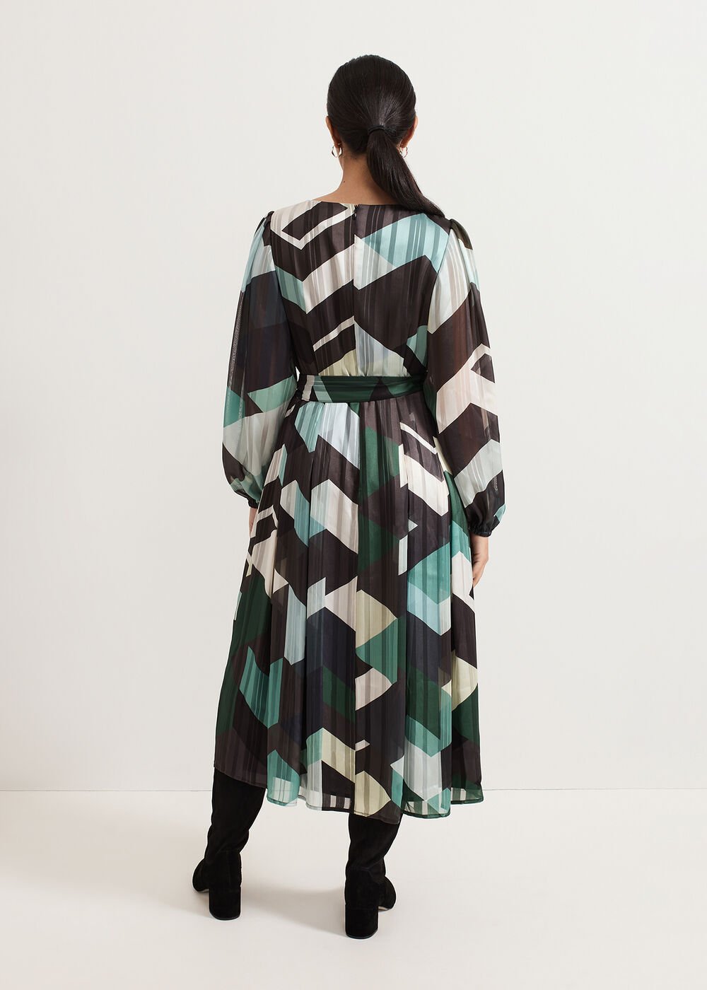 Petite Francesca Midi Dress - Multi-Coloured
