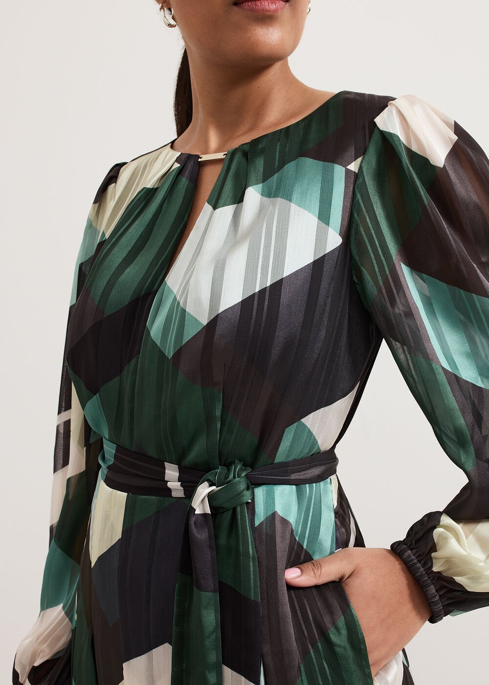 Petite Francesca Midi Dress - Multi-Coloured