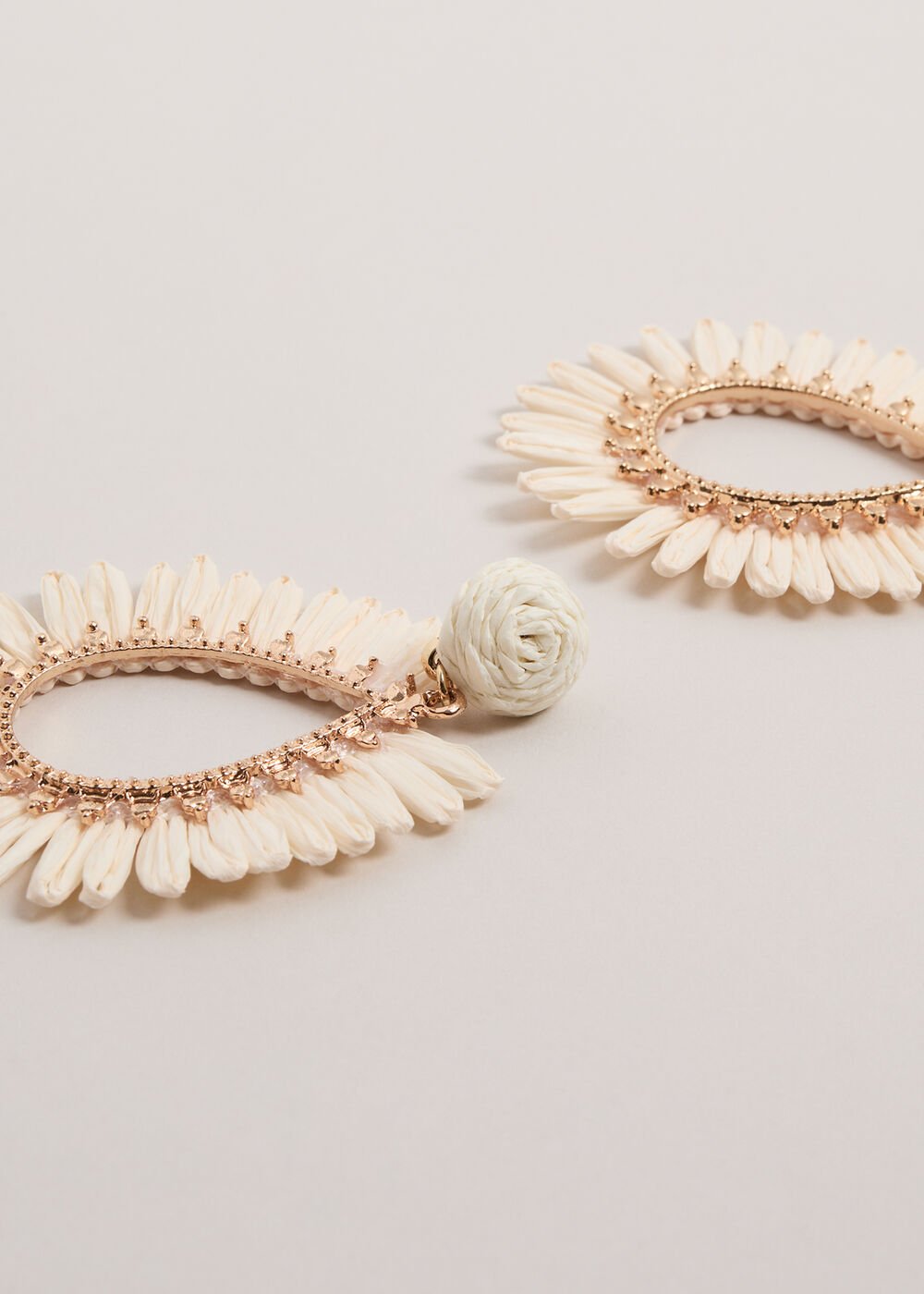 Raffia Earrings - Ivory