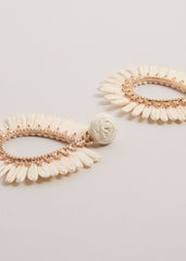 Raffia Earrings - Ivory