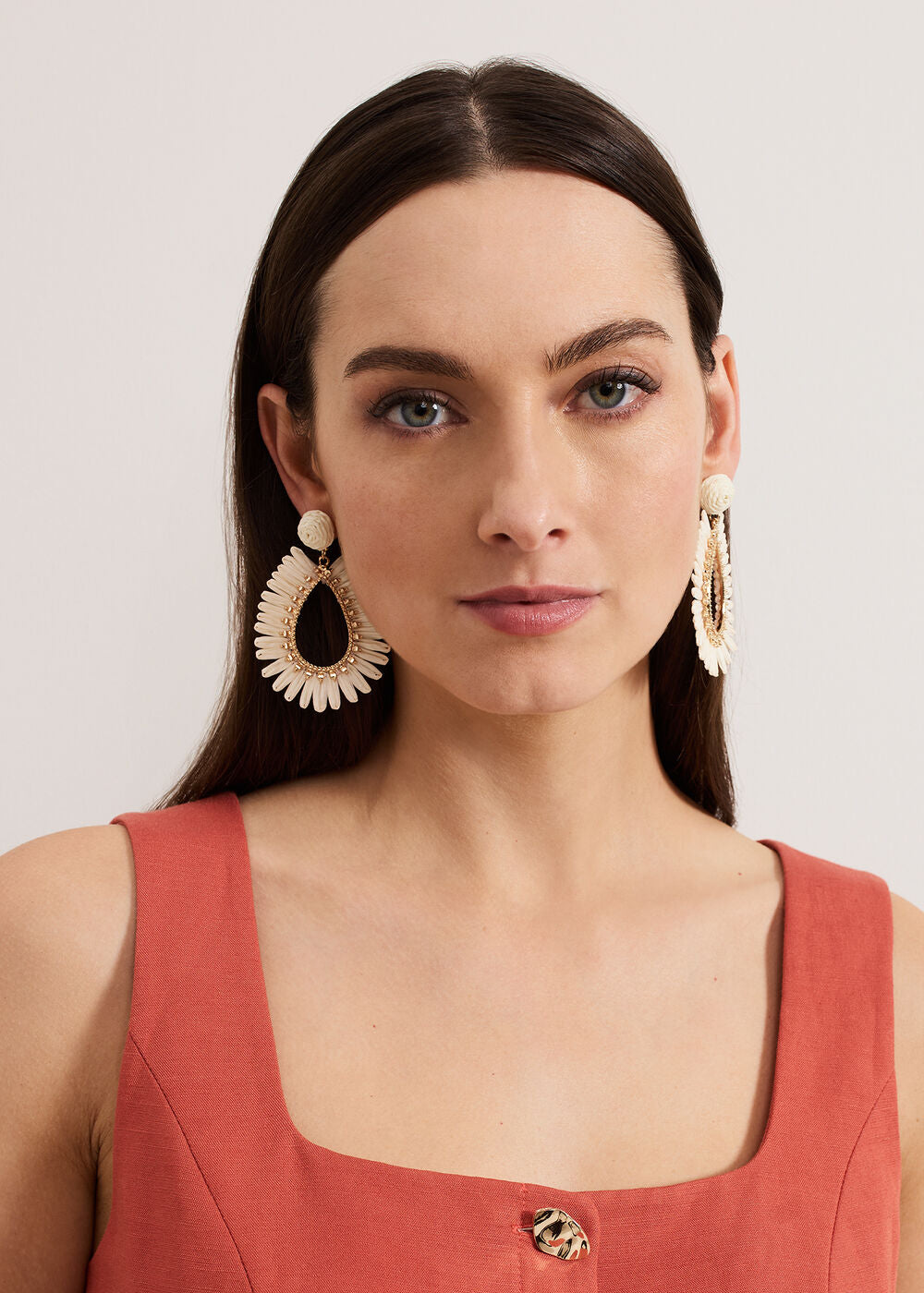 Raffia Earrings - Ivory