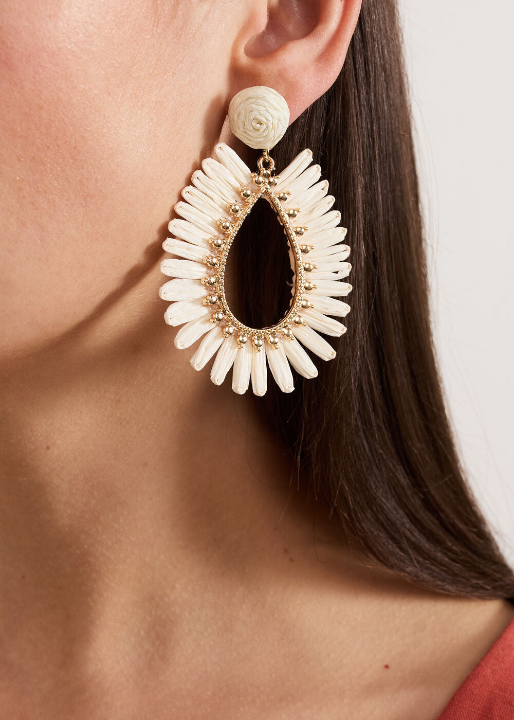 Raffia Earrings - Ivory