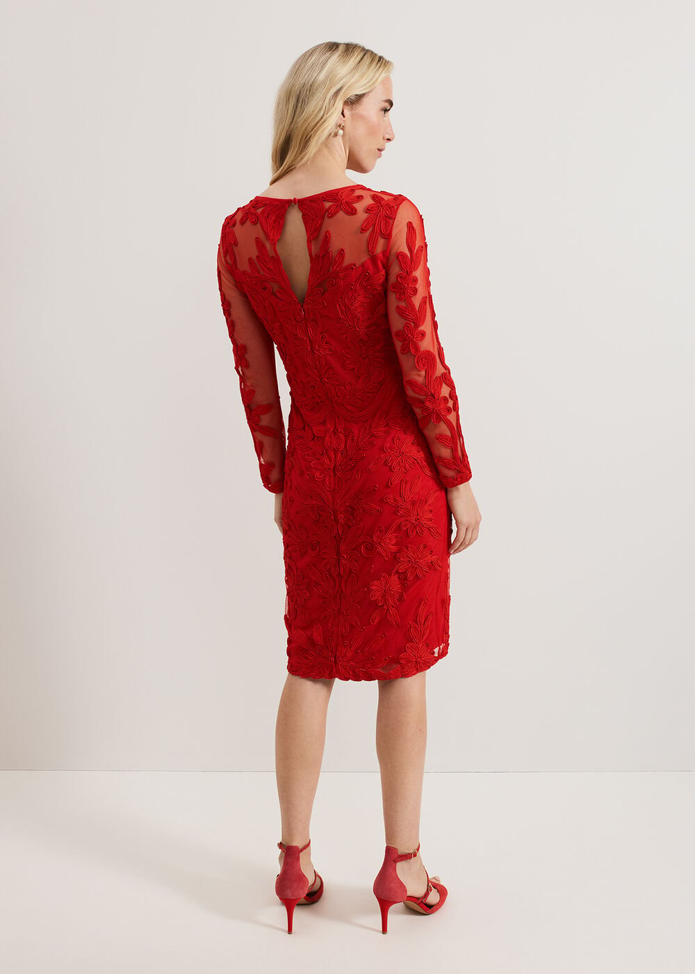 Navida Midi Dress - Red
