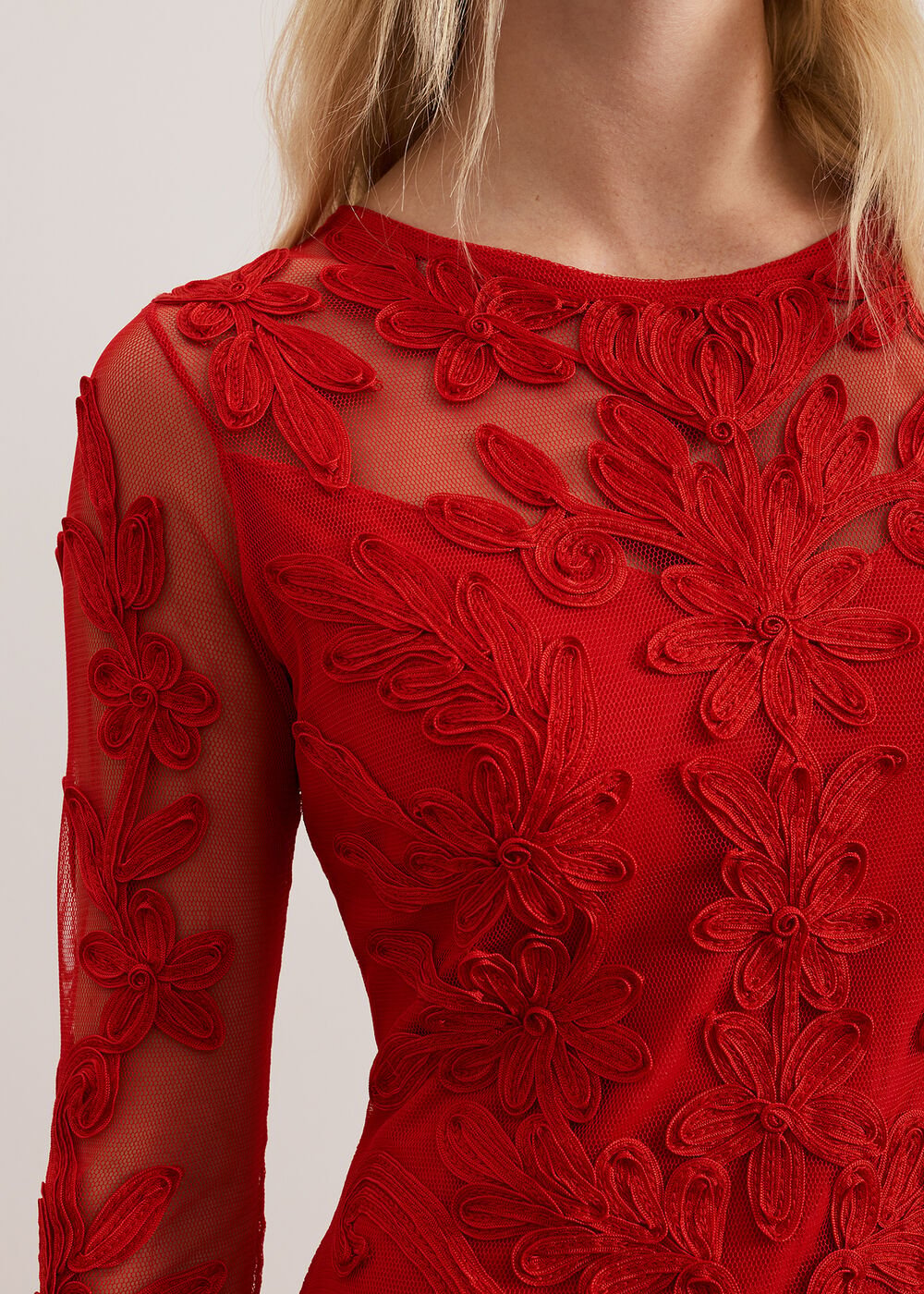 Navida Midi Dress - Red