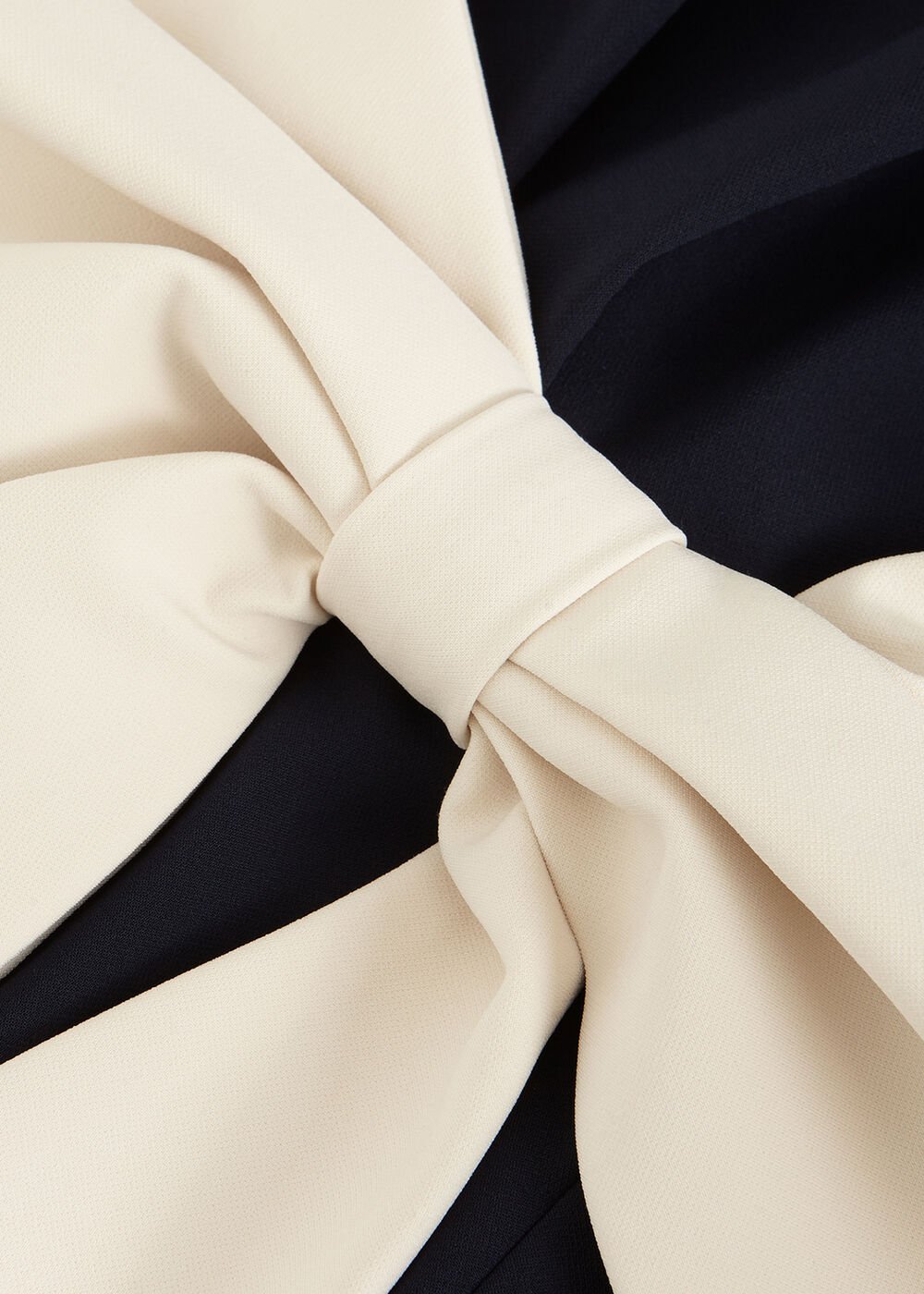 Sophia Navy Bow Midi Dress - Navy/Ivory