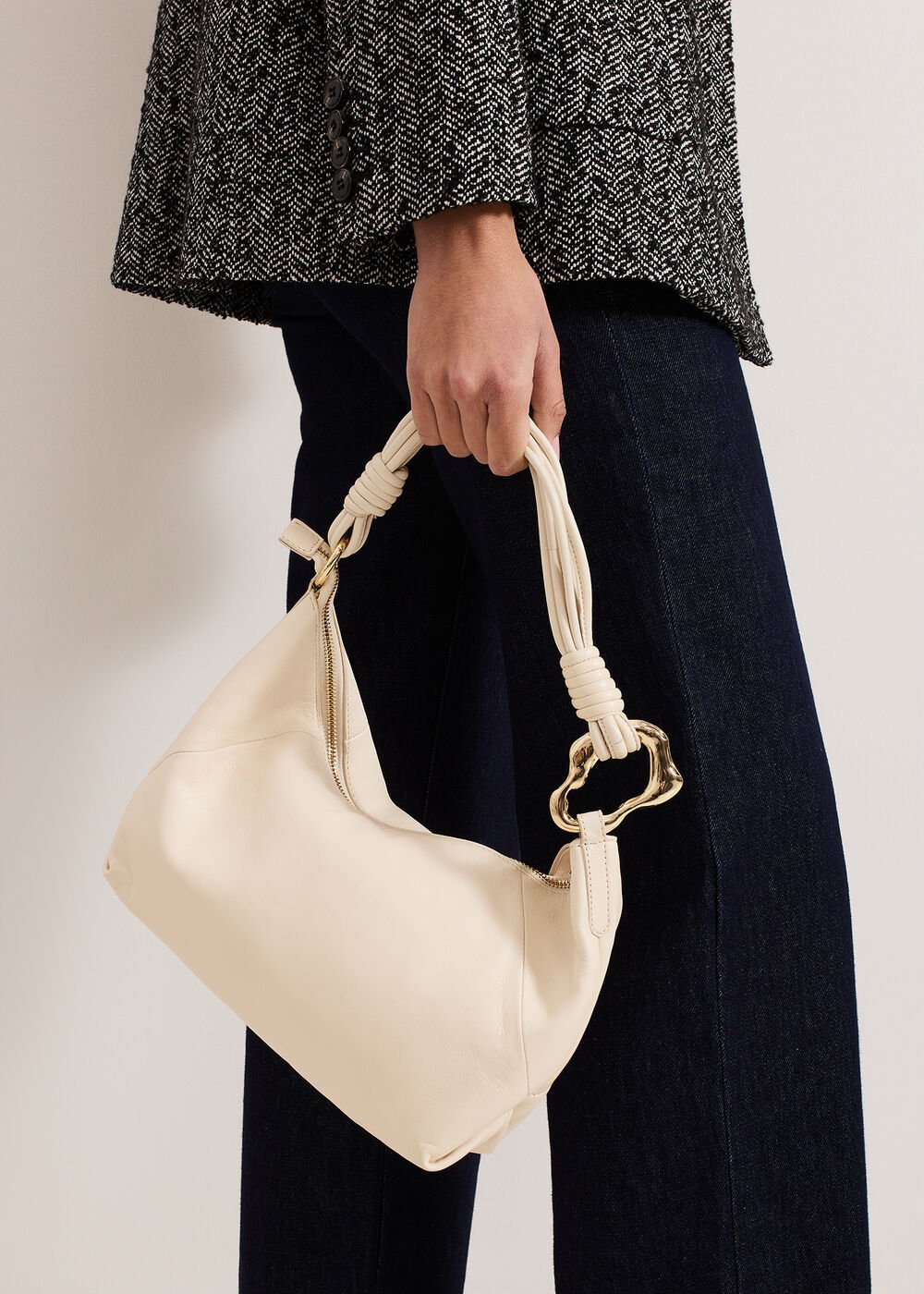Twisted Handle Bag - Ivory