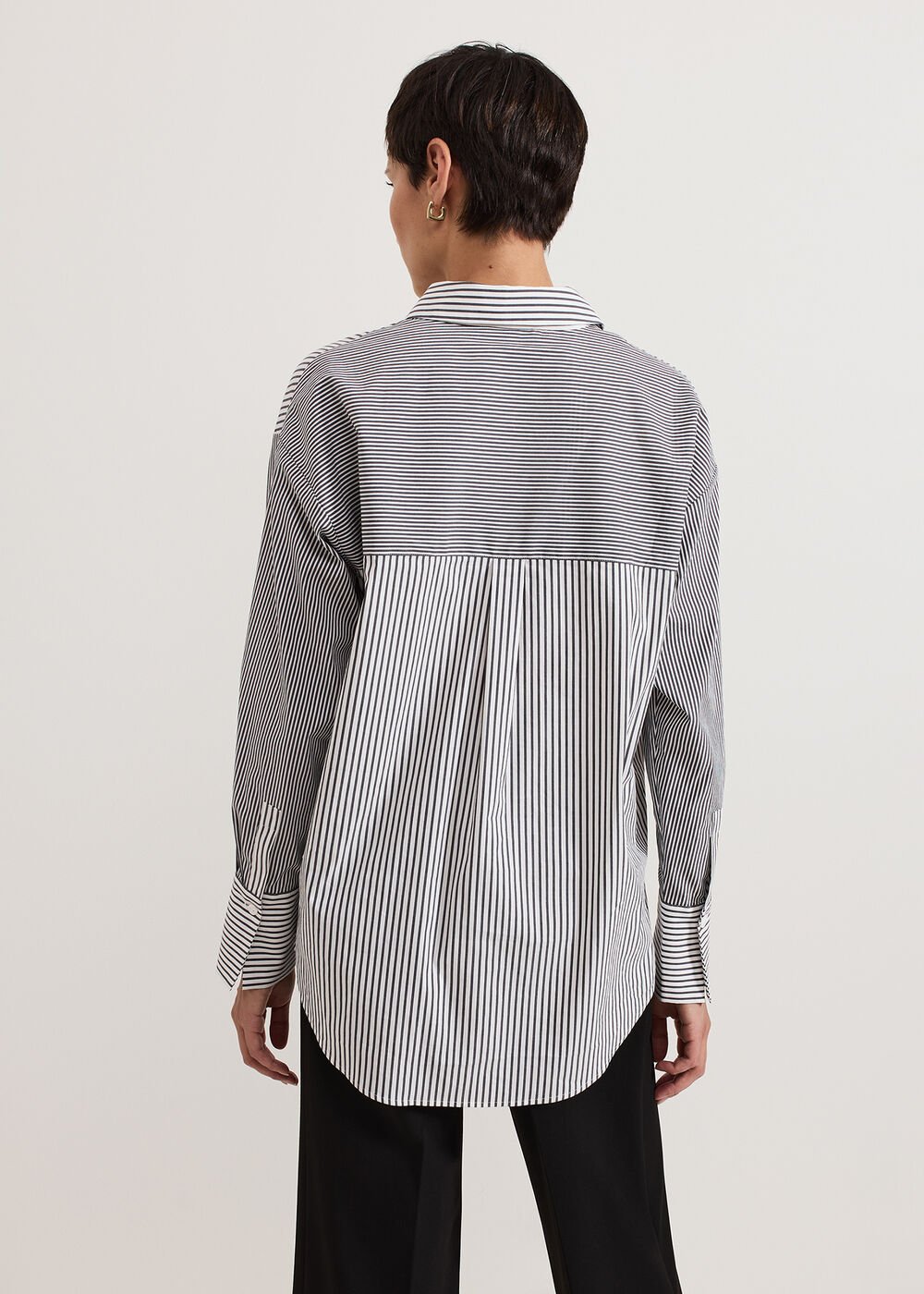 Mixed Stripe Shirt - Black/Ivory