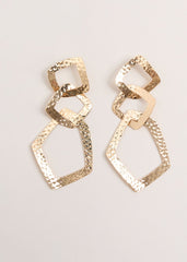 Link Drop Earrings - Gold