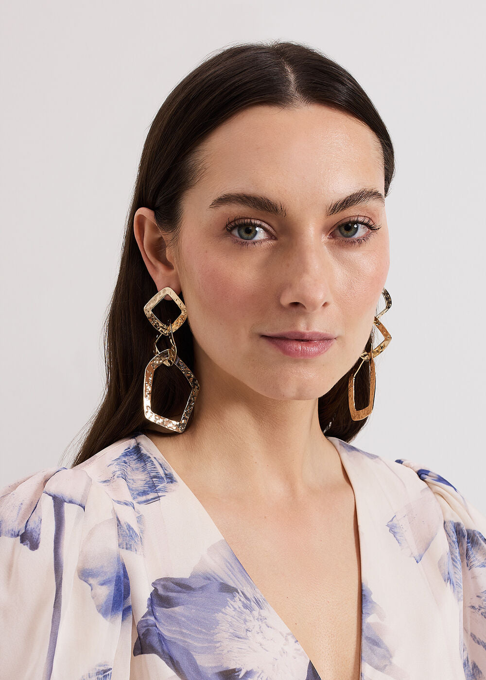 Link Drop Earrings - Gold