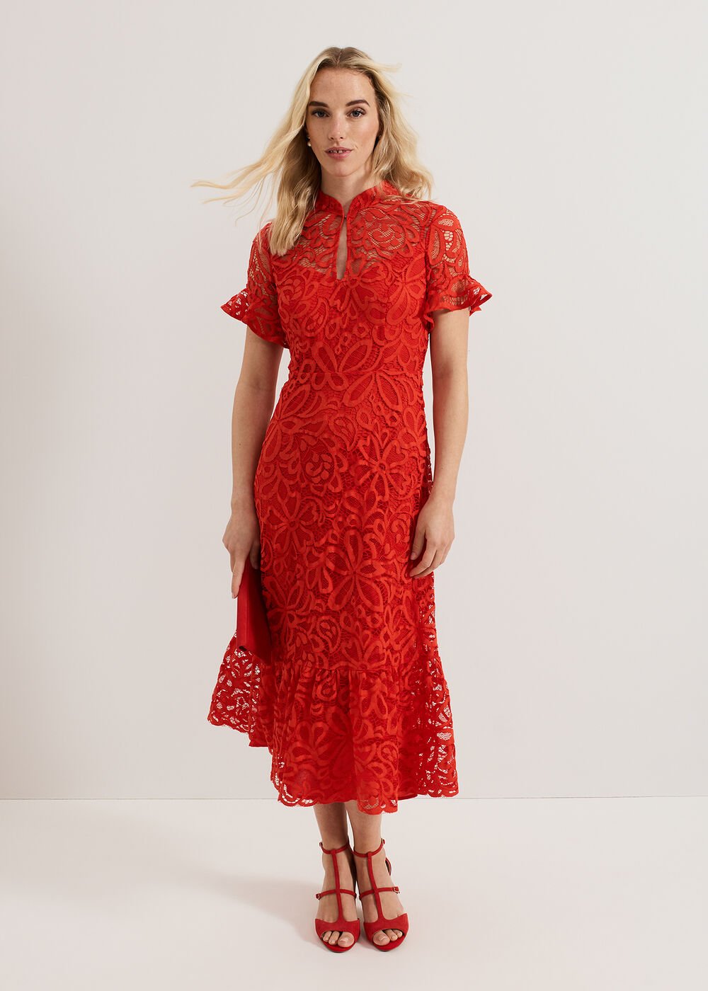 Lula Lace Dress - Red