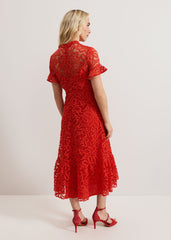 Lula Lace Dress - Red