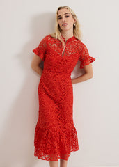 Lula Lace Dress - Red