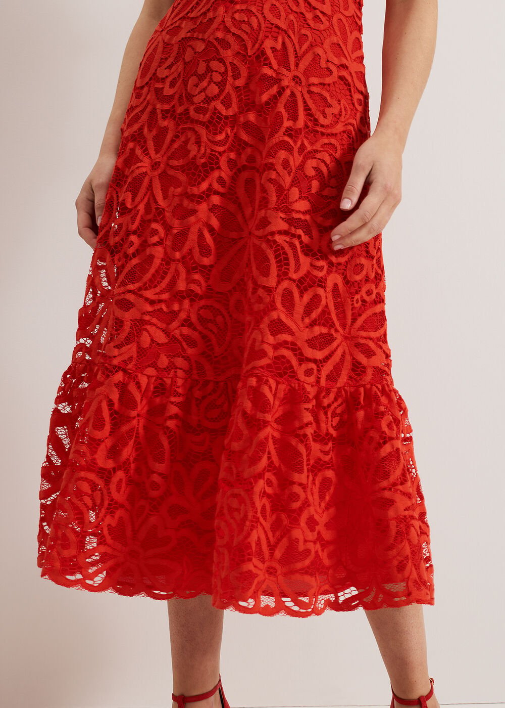 Lula Lace Dress - Red