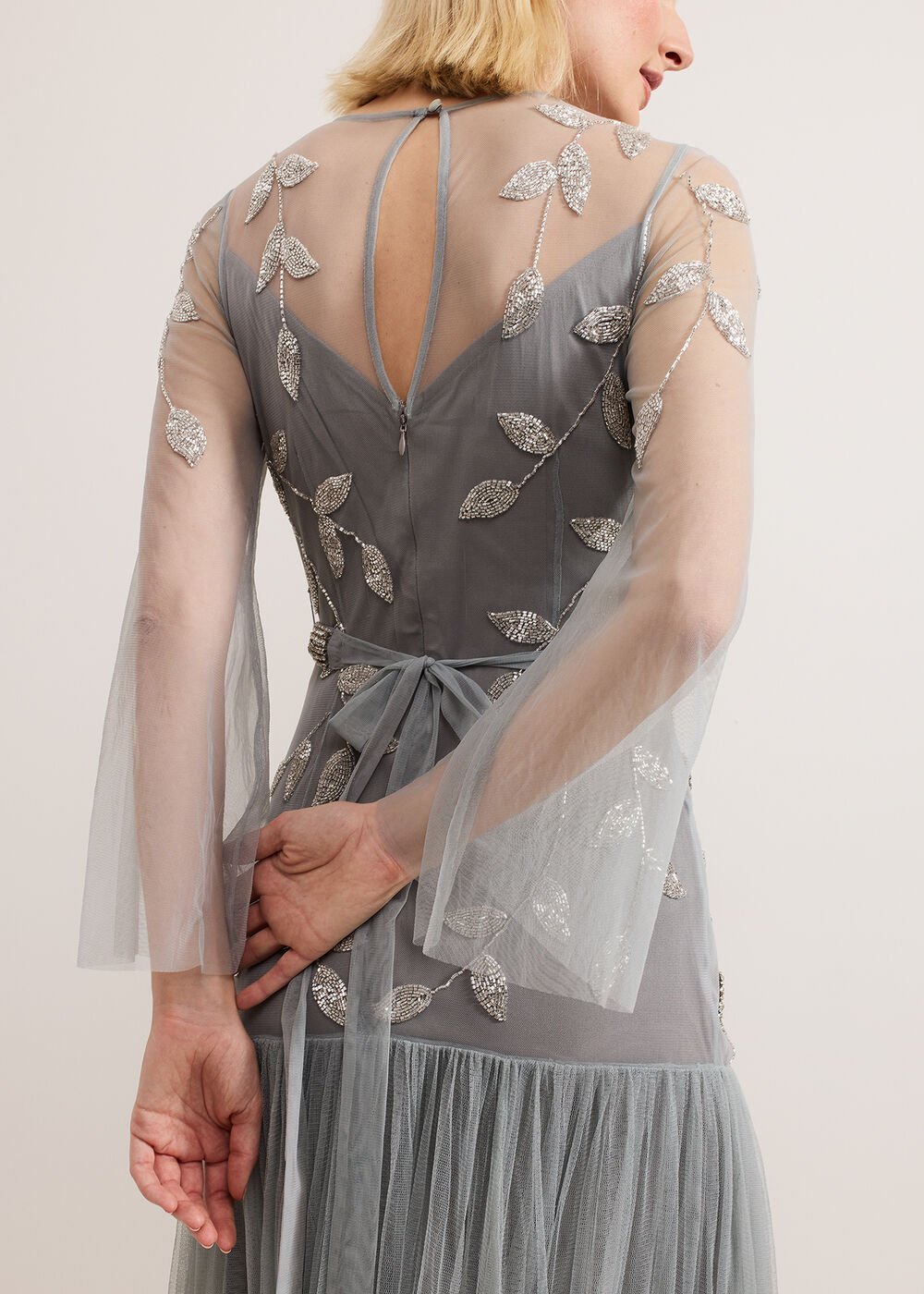Trish Beaded Dress - Eau De Nil