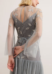 Trish Beaded Dress - Eau De Nil