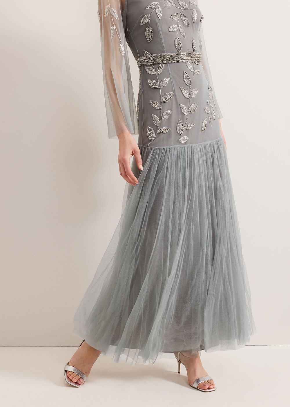 Trish Beaded Dress - Eau De Nil