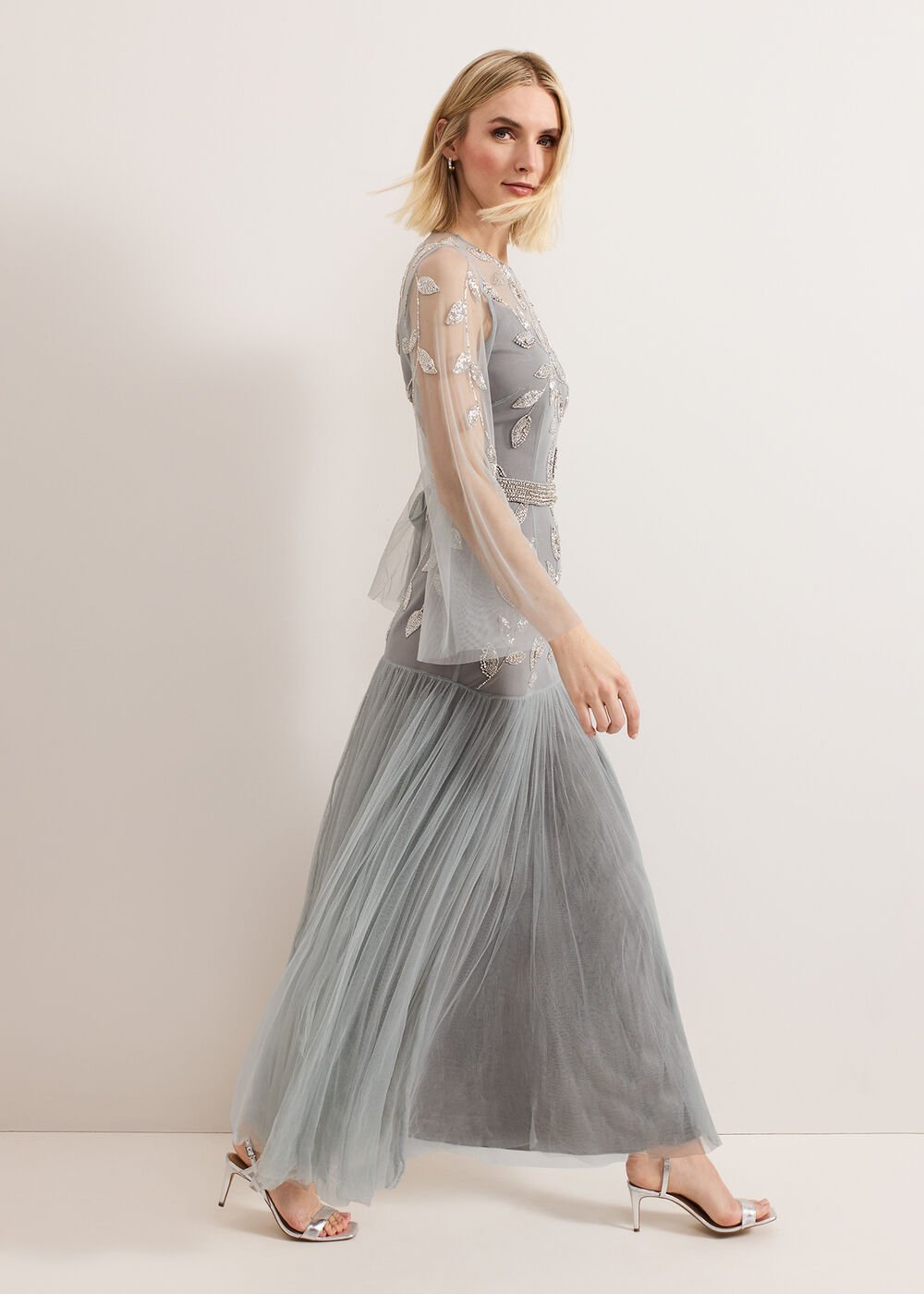 Trish Beaded Dress - Eau De Nil