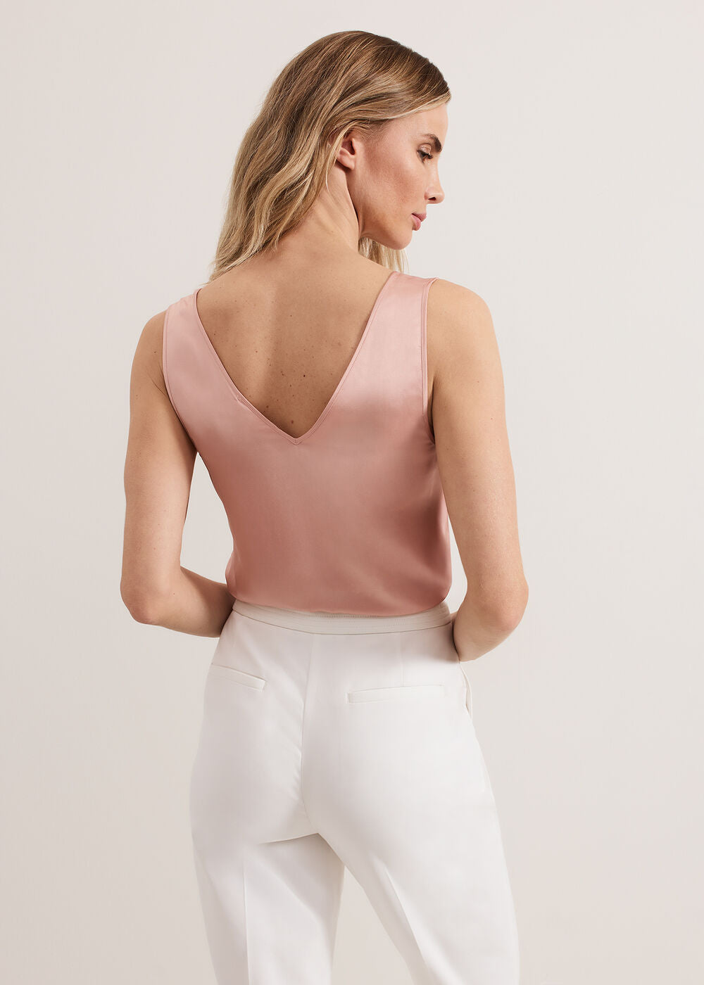 Athena Satin Cami - Pale Pink