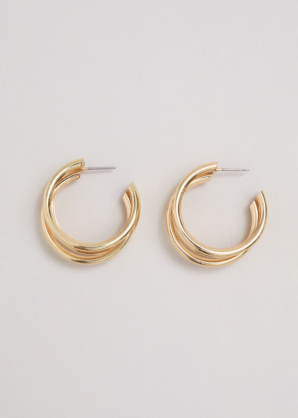Triple Hoop Earrings - Gold
