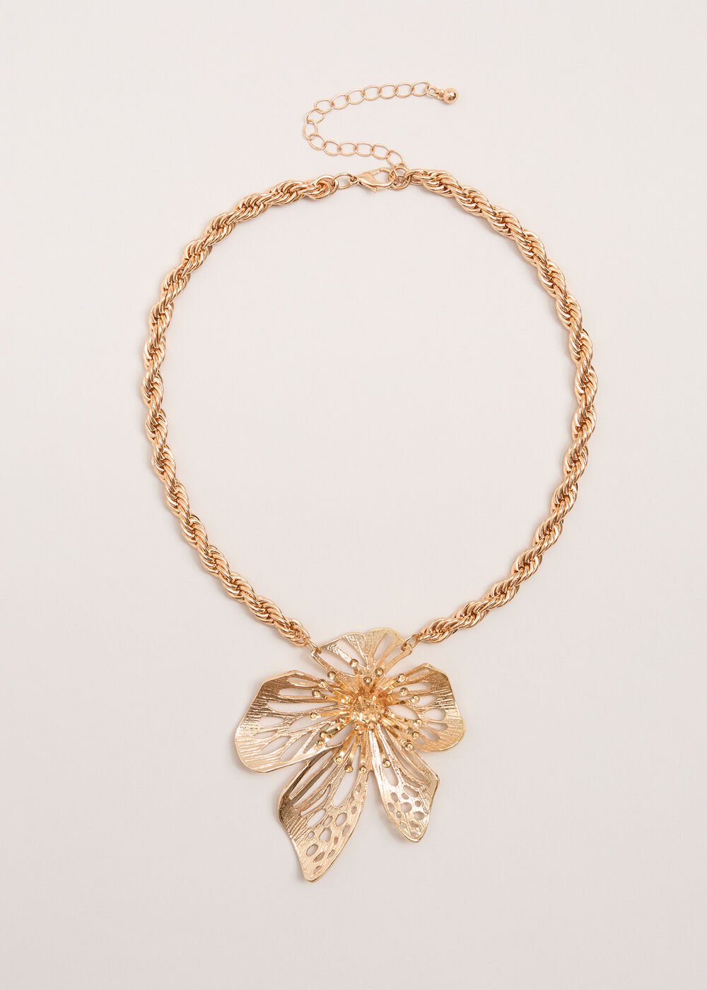 Flower Necklace - Gold