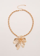 Flower Necklace - Gold