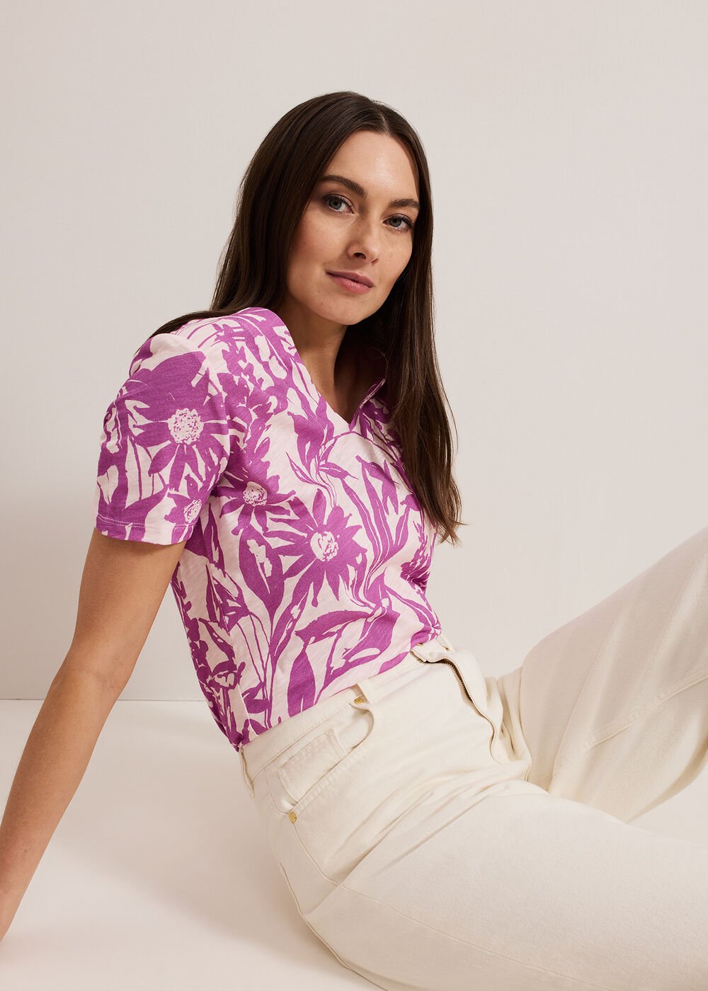 Alice Floral Top - Purple