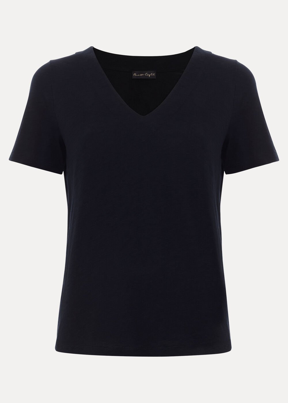 Elspeth Navy V Neck Top - Navy